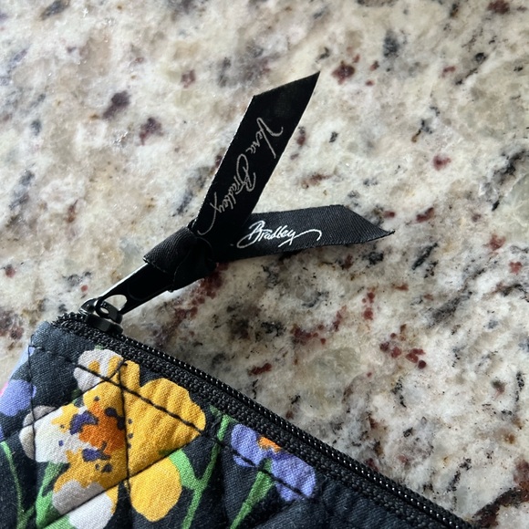 Vera Bradley Black Floral Quilted Pouch - Picture 3 of 5